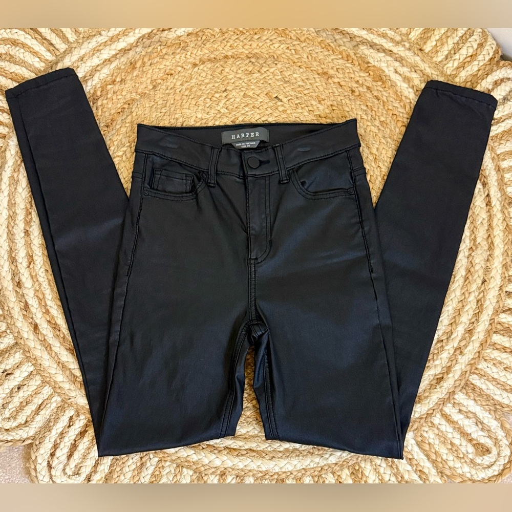 🌾 Harper Black‎ Coated Stretch Skinny Jeans
